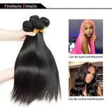 30 32 Inch Bone Straight Bundle Human Hair Unprocessed Raw Remy Hair 3 4 Bundles Brazilian Extension Machine Double Weft