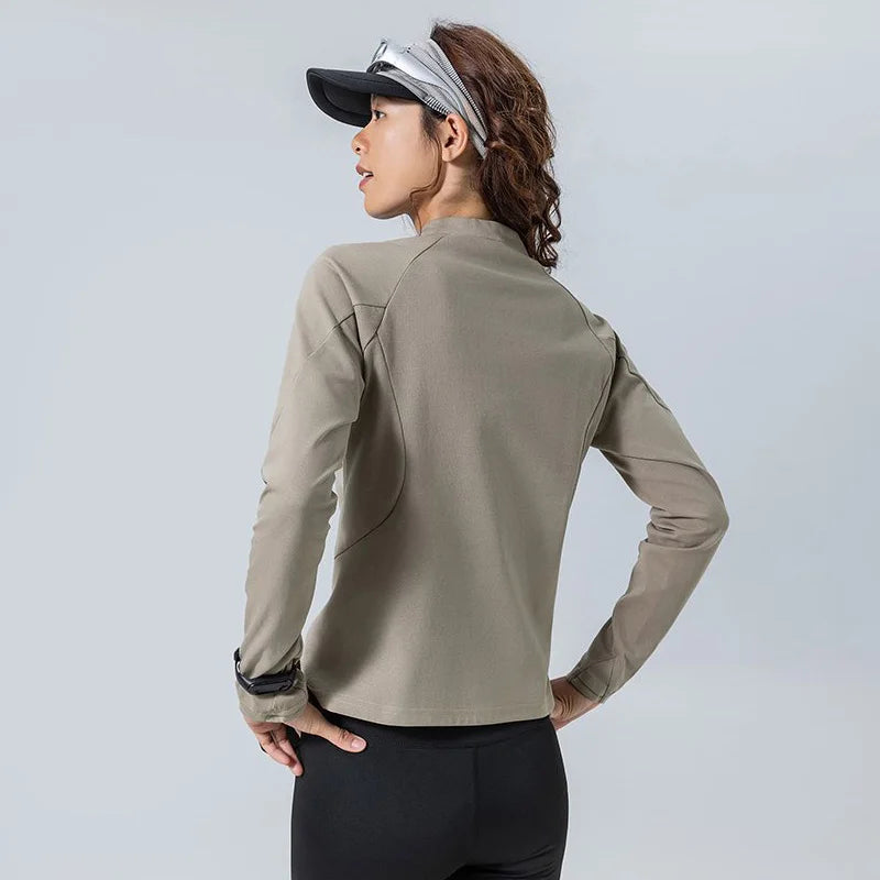 Outdoor Sport Quick Dry T Shirt Women Cycling Hiking Quick Dry Long Sleeve Fitness T-shirts Girl Y2k Streetwear Track T-shirts