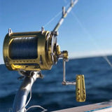 30W 50W 80W Heavy Duty 2 Speed Offshore Big Game Fishing Reel Deep Sea Boat Tuna Saltwater Fishing Trolling Reel