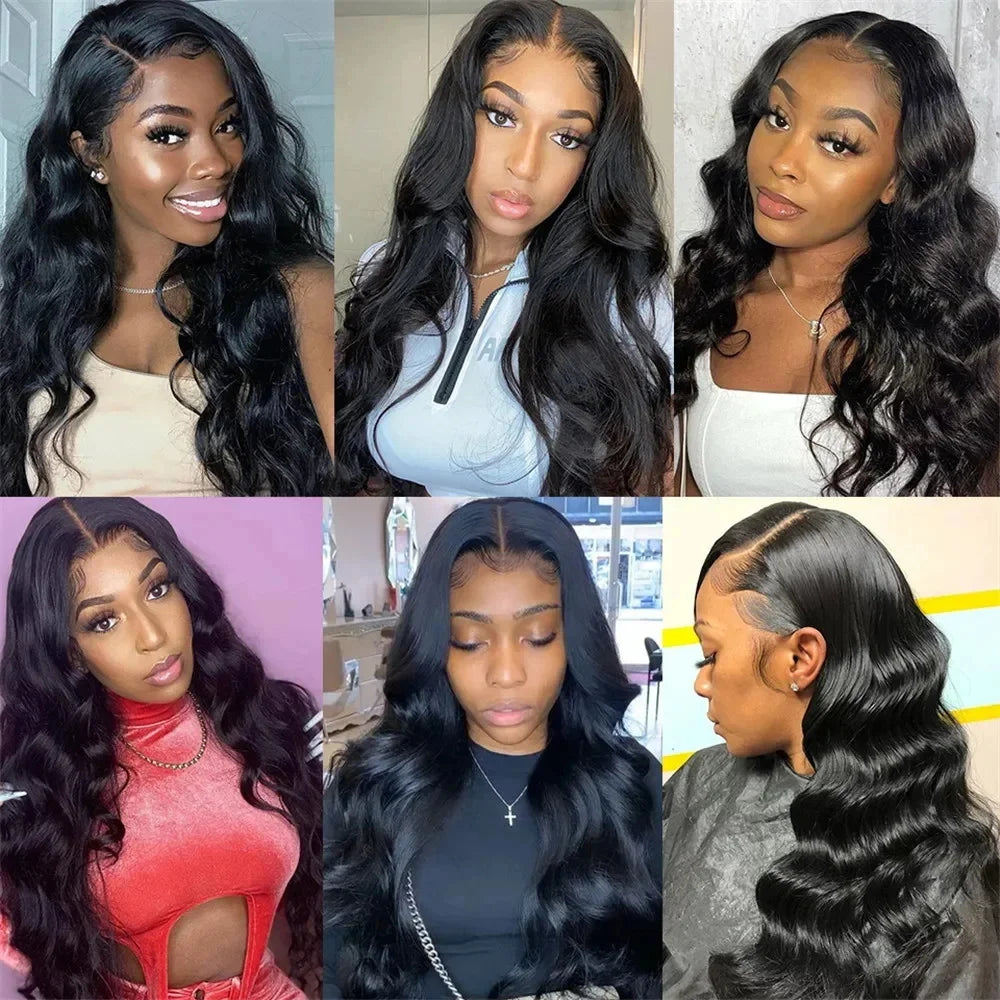 200% Real Density Body Wave ≥98% Human Hair Wig 13x6 HD Transparent Lace Front Wigs For Women 13x4 360 Pre Plucked Lace Frontal