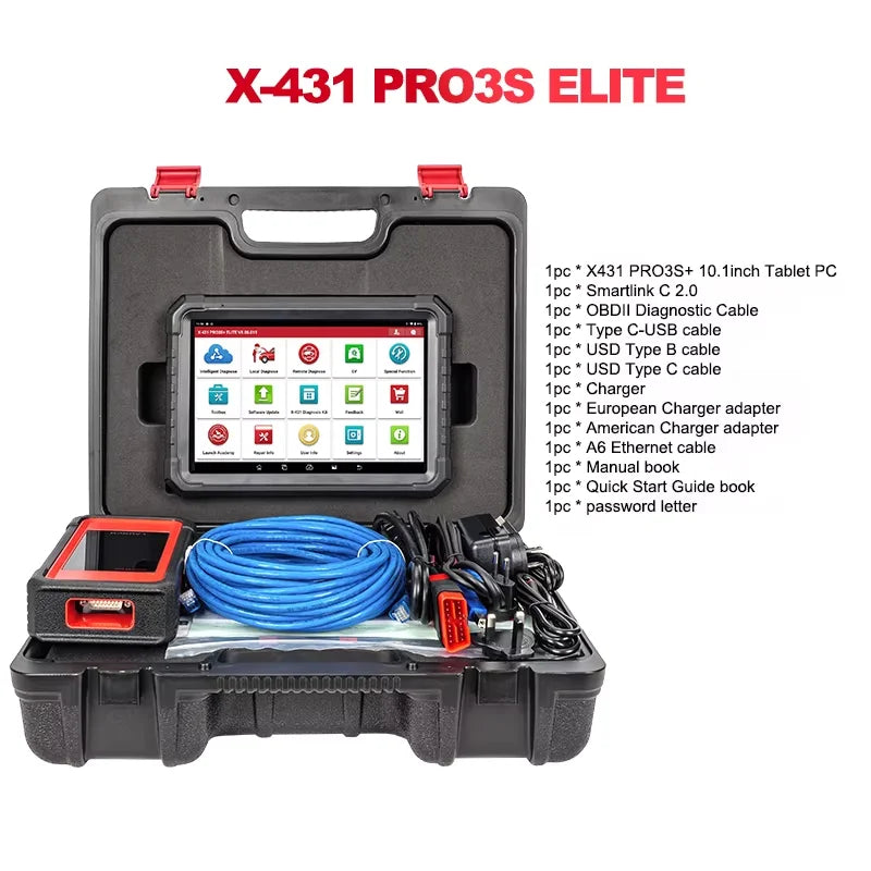 2026 New Launch X431 PRO3S+ Elite with SmartLink C Car Diagnostic Tools J2534 Programming Auto OBD2 Scanner Diagnosis Tool