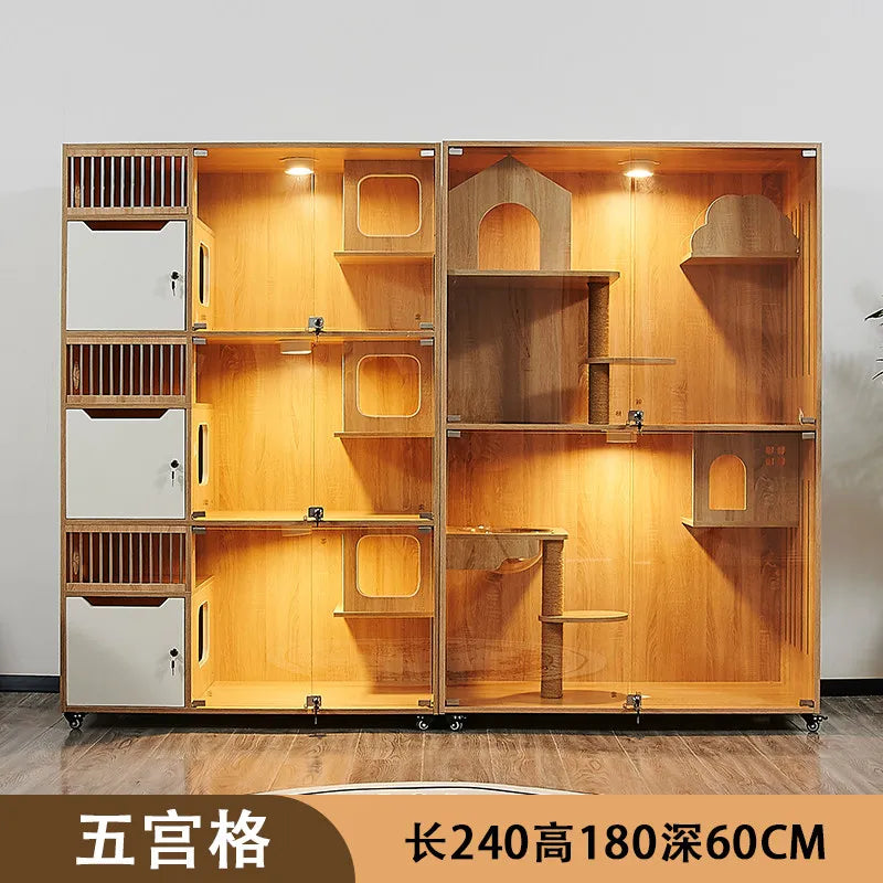 cage, solid wood cat cage, pet shop, glass cat breeding cabinet, display cabinet, foster cabinet, cattery,