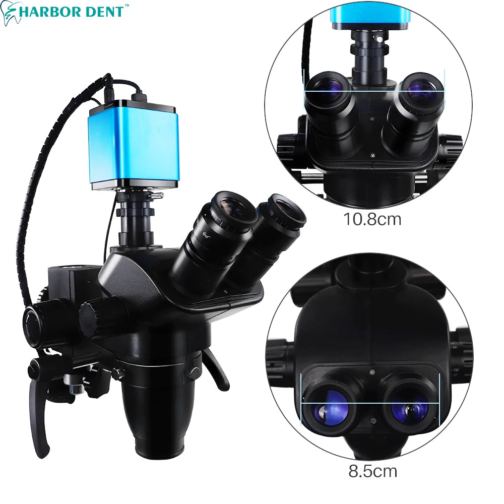 1080P Dental Operating Microscope Portable Surgical Microscope/endodontic Microscope With Camera Zoom Objective 3.35X-22.5