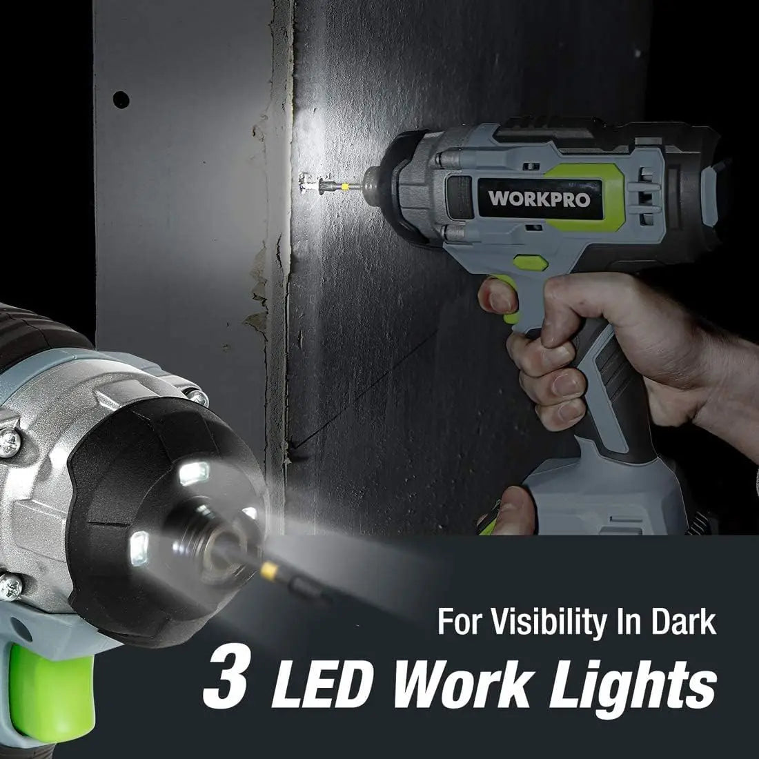 20V Cordless Drill & Impact Driver Combo Kit with 2 Batteries, Fast Charger, Bits