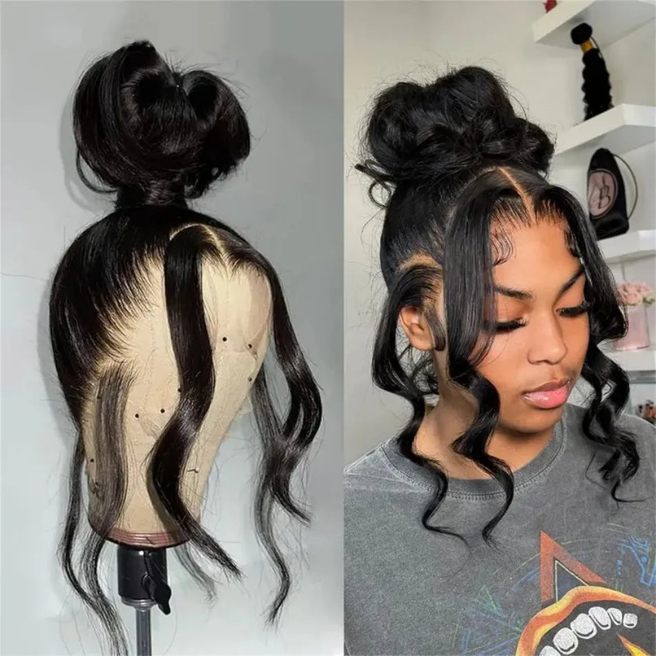 Body Wave Human Hair Wigs 360 Full Lace Wig Human Hair Pre Plucked Hd Invisible StrapPre Cut Lace 200 Density With Drawstring Hidden Strap Snug Fit Wigs