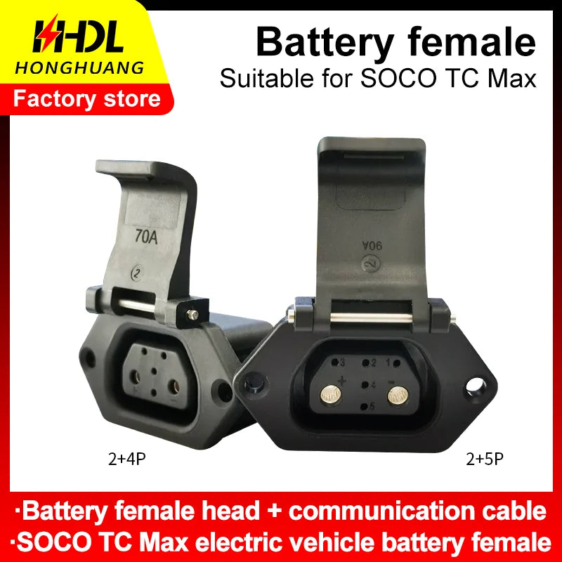 for Super SOCO Tc Max Original Battery Accessories Body Charging Plug Battery Socket Cable Charge Discharge Wire Female Header
