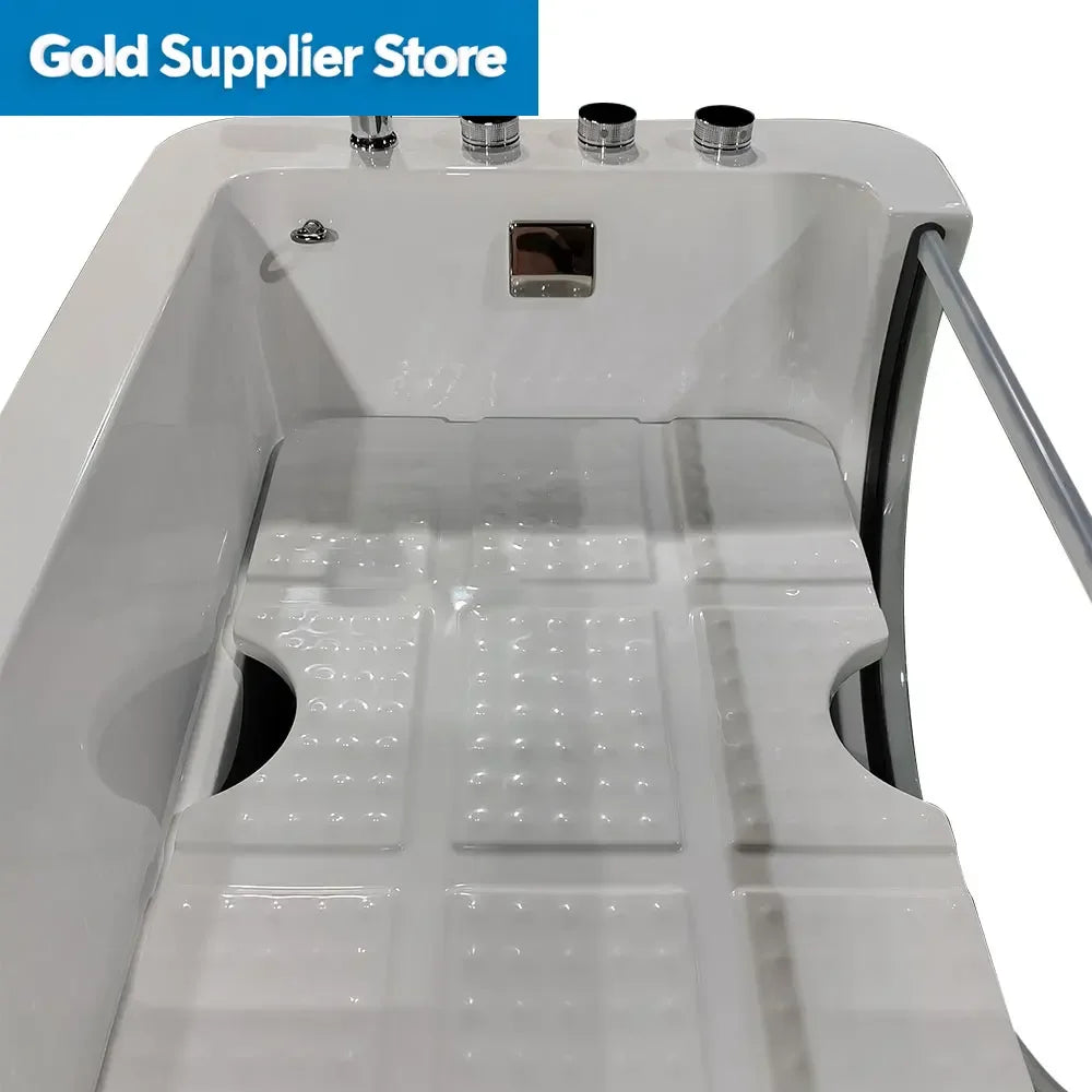 【Best-selling】Modern Design Ozone Professional Pet Dog Jacuzzier Freestanding Massage Pet Bathtub Wash Grooming LED Pet Spa Bath