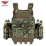 YAKEDA Quick Release 1000D Nylon Tactical Outdoor Vest With Adjustable and Molle System for Airsoft Hunting