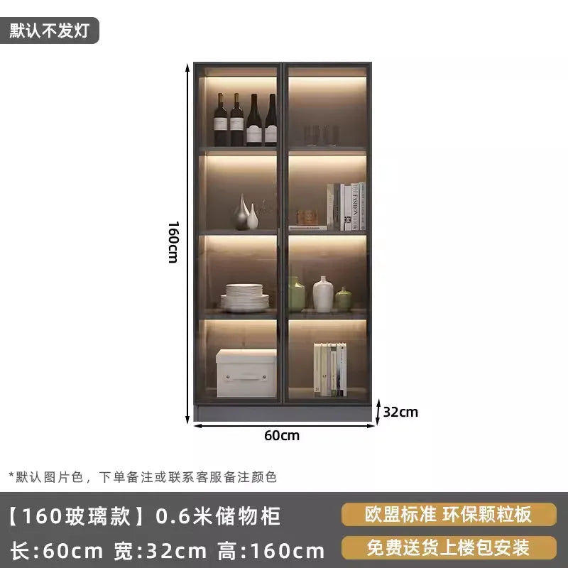 Customized sideboards, high cabinets, light luxury, modern living room storage cabinets, wine cabinets, integrated wall-walled