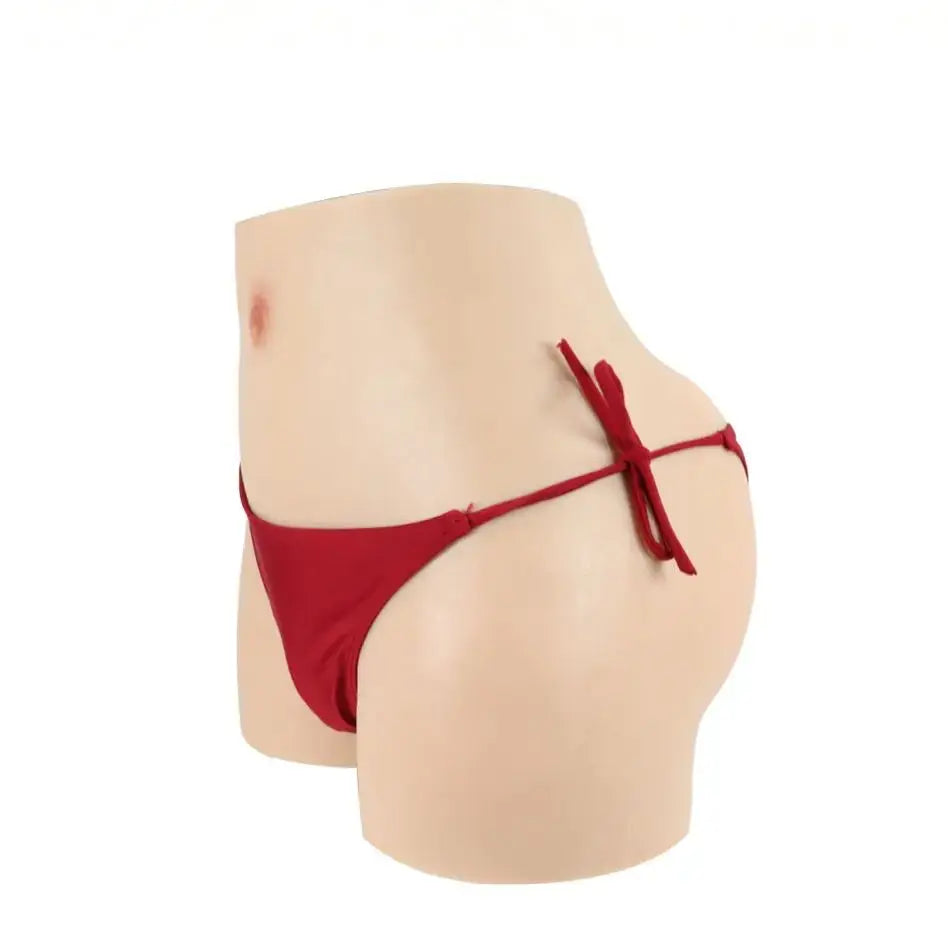 Lifelike Silicone Fake Butt Pants with Vagina Insert Crossdresser Hip Enhancer Realistic Texture for COSPLAY Drag Queen