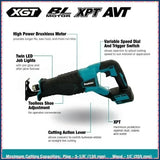 Makita DJR189 Cordless Brushless Electric Reciprocating Saw Rechargeable Wood Metal Cutting Saw Portable Saw Power Tool 18V