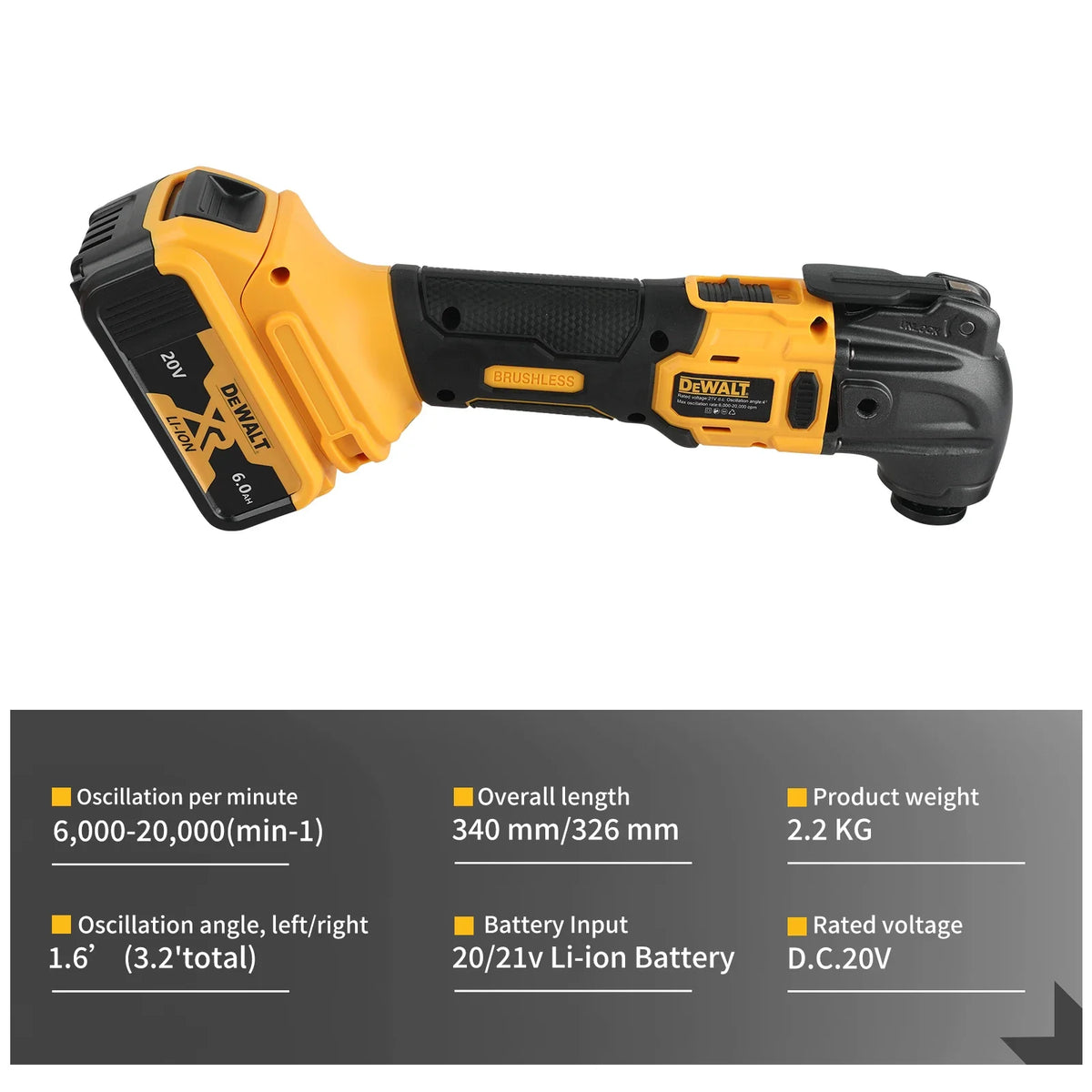 DEWALT DCS357 20V MAX Brushless Oscillating Multi Tool Tool-Free Quick Change Cutting Sanding Grout Removal Hand tools