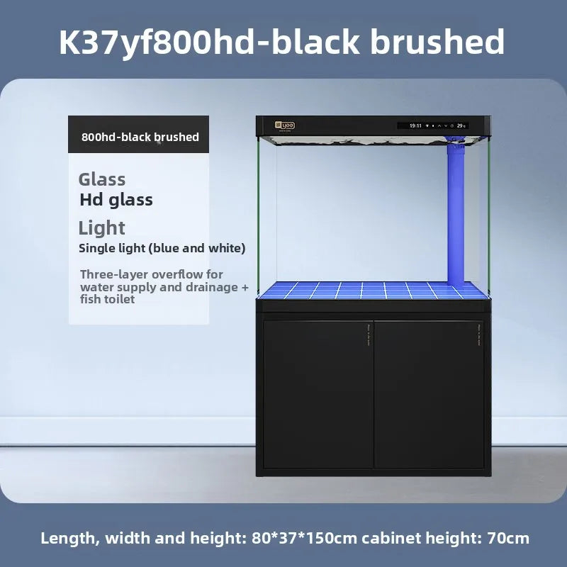 JC office/living room fish tank environmental protection glass aquarium bottom filter