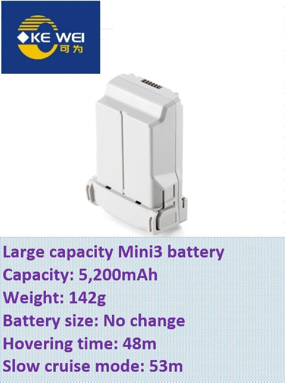 Large Capacity Refitting Battery 5200mAh ~ 8400mAh for DJI Mini3, Mini3 Pro & Mini4 Pro & Mini5 Pro Drone for Drone Fans