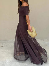 Women Diagonal Collar Summer Solid Long Dress Female Sleeveless Backless Pleated Party Dress 2023 Casual Streetwear Maxi Dresses