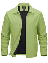 Men's Lightweight Windbreaker Jacket Full Zip Casual Jacket Water-Repellent Coat with Zip Pockets Golf Work Outdoor