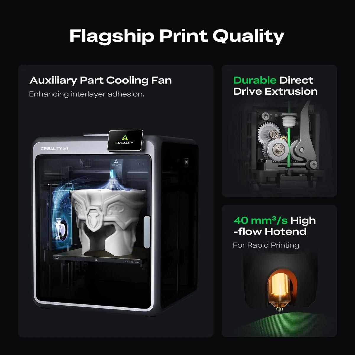 Creality K2 Combo 3D Printer, Multicolor Printing with CFS, High-Speed 600mm/s,Smart Auto Leveling, Quiet Printing, 300°C Nozzle