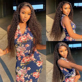 13x4 HD Water Wave Human Hair Wig 40 Inches Pre Plucked Lace Frontal Wig