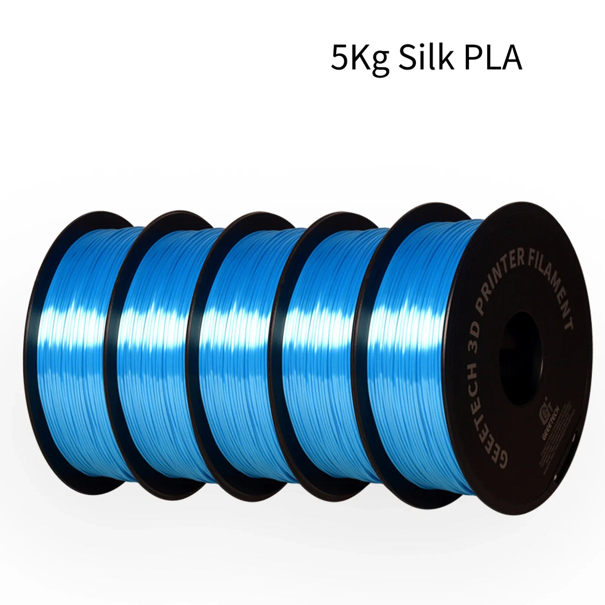 GEEETECH 5Rolls 3D Silk PLA Filament 1Kg/roll 1.75mm Spool Wire For 3D Printer Material,Vacuum packaging,Safety