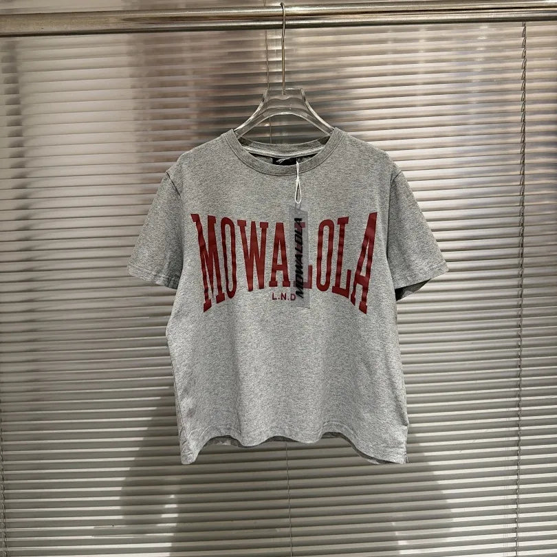 Mowalola Sweat Opium YVL style graphic print grey fitted short-sleeved base layer T-shirt