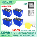 Grade A 3.2V 360AH 340Ah Battery LiFePO4 Lithium Iron Phospha for 12V 24V 4S E-scooter RV Solar Energy Storage System Duty-free