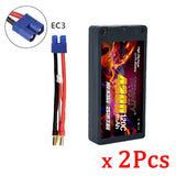 2Pcs TERANTY 2S 7.6V 4200mAh 120C with 5mm Bullet T Plug Suitable for Remote Control Car Model RC Toy High Rate Lipo Battery