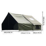 PAKICETUS Inflatable Camping Tent Luxury Glamping Tent with Roof Window Carry Bag Easy Setup Outdoor Tent for Family Weekend Trip Group Gathering, 4/6/8/10/12 Person