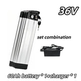 Universal 36V 15AH-60AH Silver Fish 18650 lithium-ion battery,Folding Bike Battery , built-in BMS