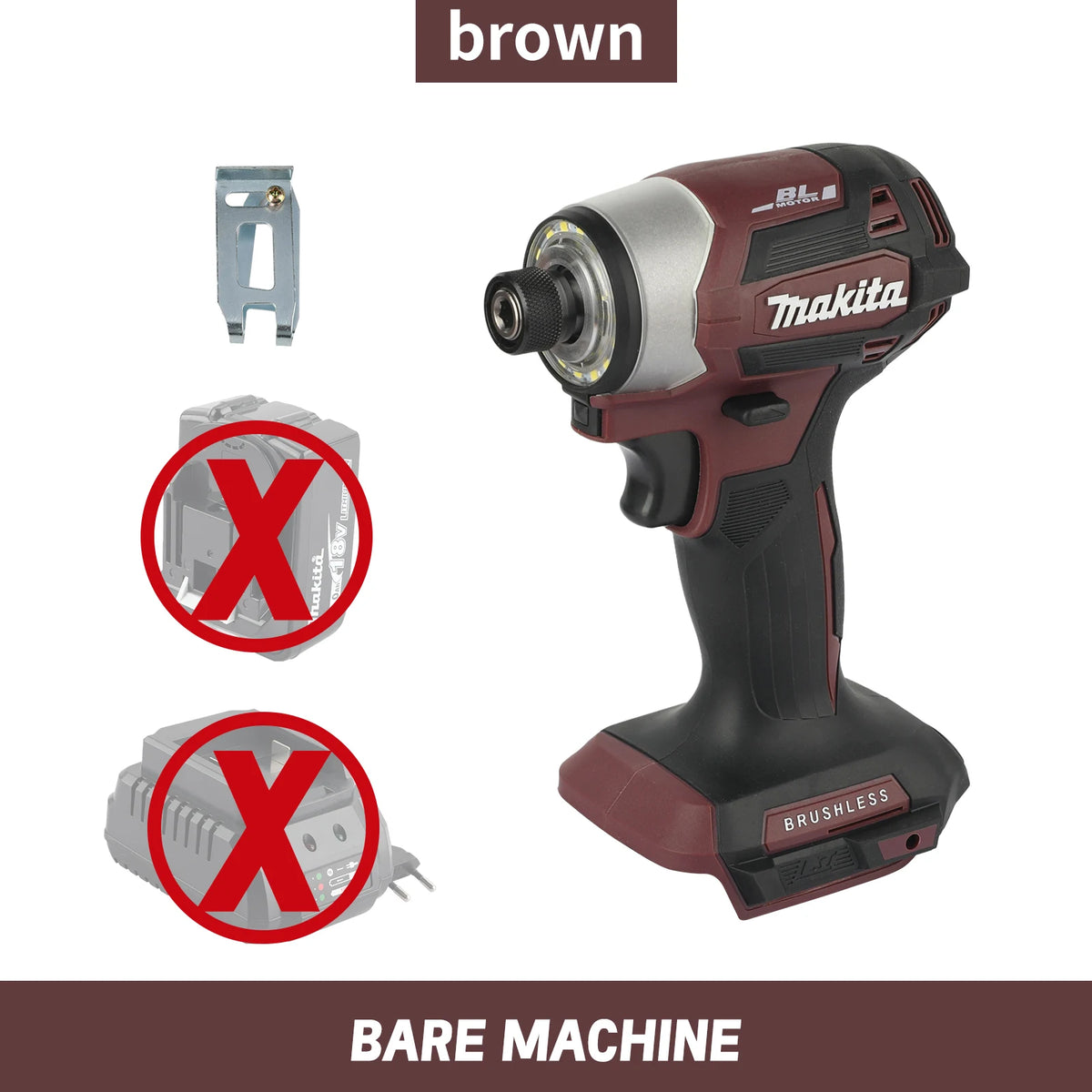 Makita DTD173 Brushless Impact Driver | 180Nm Max Torque with T-Mode for Wood, Bolts & Metalworking（no Battery）