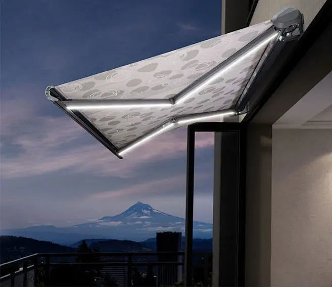 Customized Retractable Waterproof Awning Aluminum Sunshade Canopy Fully Enclosed Electrically Foldable Arm Sunshade Awning