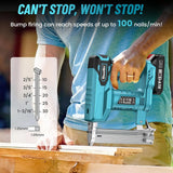 SEESII 18 Gauge Cordless Brad Nail Gun 1000 Brad Nails Cordless Stapler Framing Nailer Furniture Power Tool With 2pcs Battery
