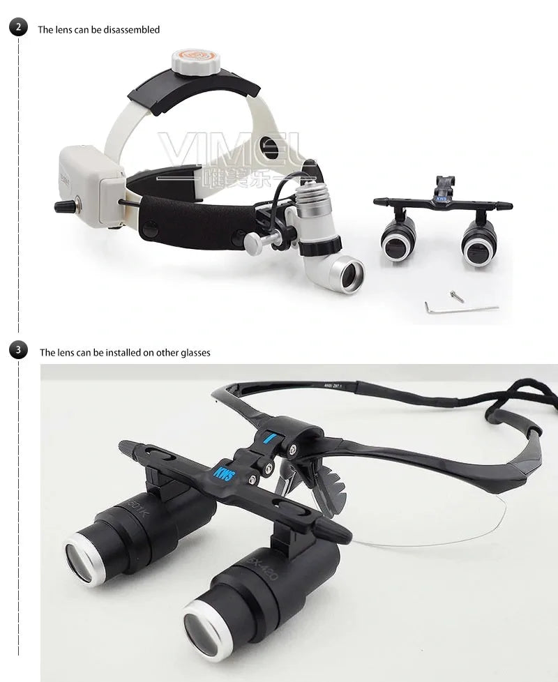 5X High Intensity LED Light Surgical Operation Medical Magnifier with Dental Headlight Surgical Dental Loupes