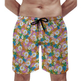 Summer Beach Swimsuits Couple Outfits Women's Two-Piece Swimsuits Summer Flower Patterns Customizable