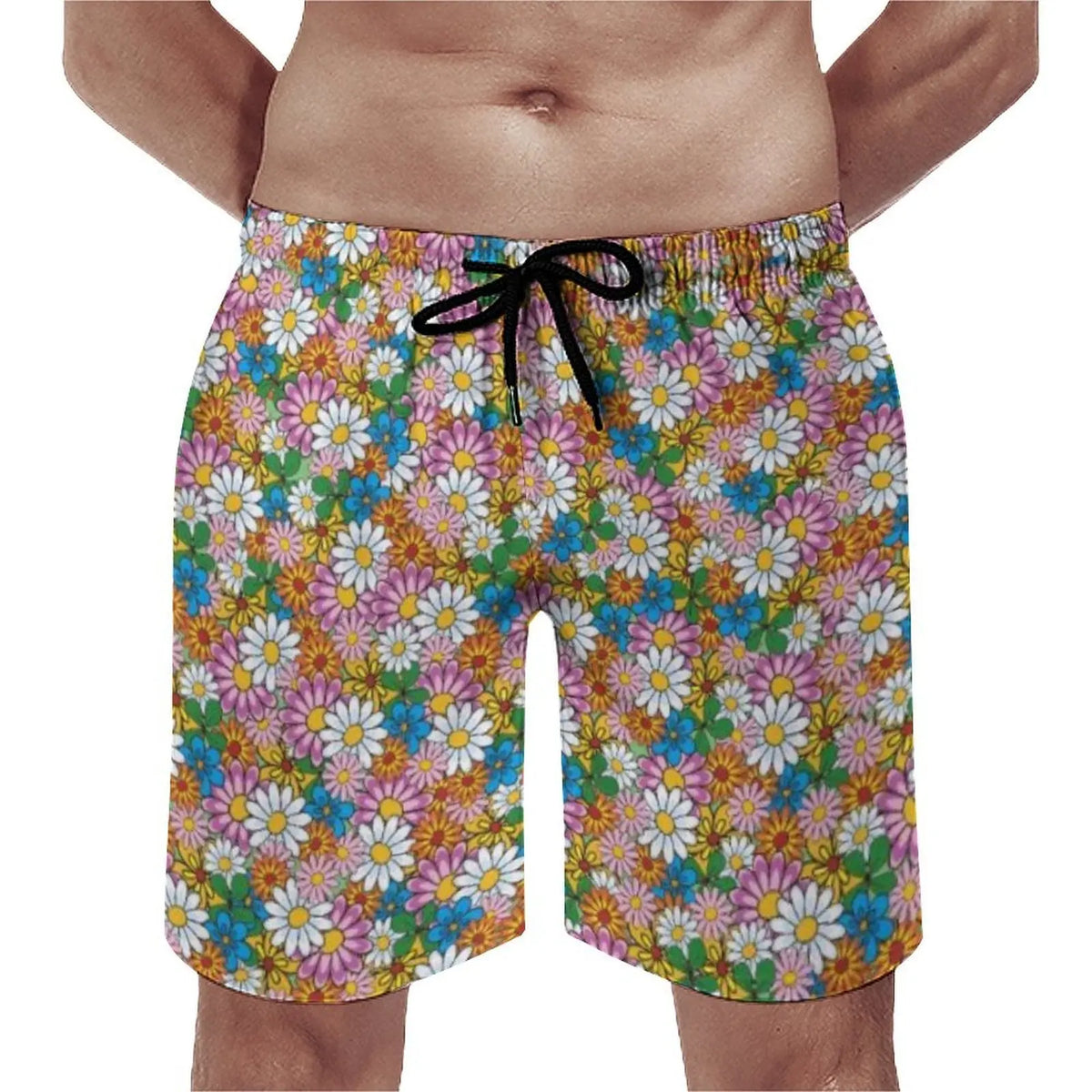 Summer Beach Swimsuits Couple Outfits Women's Two-Piece Swimsuits Summer Flower Patterns Customizable