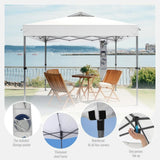 Canopy Tent Pop Up 10x10 ft, One Person Push Set Up Tent, Outdoor Canopies Shelter Heavy Duty Straight Legs, Customized