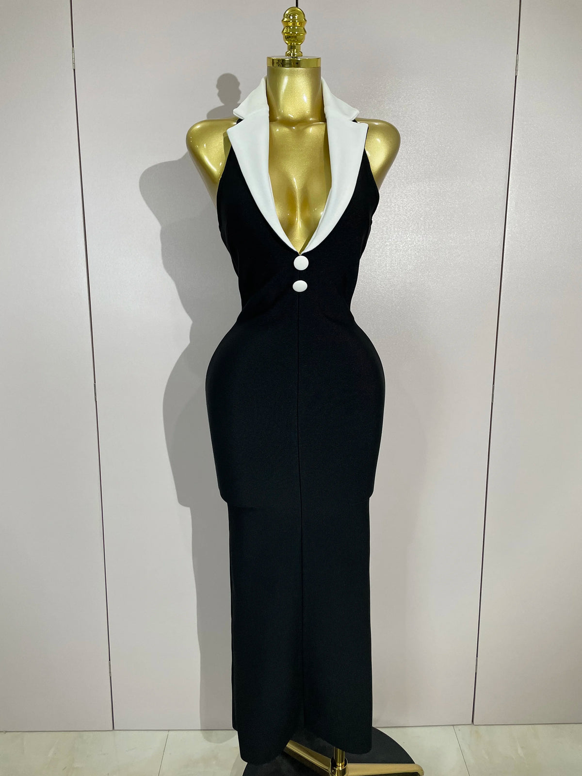 Women Sexy Halter Backless Sleeveless Bodycon Maxi Dress Celebrity Elegant Gown Club Birthday Evening Party Wedding Dresses