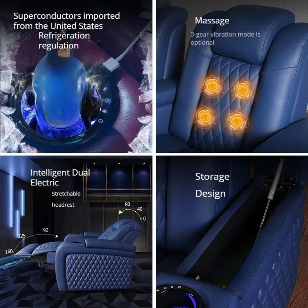 Electric Recliner Relaxing Massage Chair Cinema Living Room Sofa Function Leather Sofa Nordic Cinema Modern Sofa