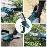 Makita 6 inch Small Handheld Saw Electric Mini Cordless Chainsaw Portable Logging Sawzall Power Tool For Garden Wood Cutting