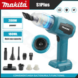 Makita Strong Suction Mini Electric Vacuum Cleaner Wireless Handheld Home Cleaner Blower With 7 Nozzeles for 18V Battery