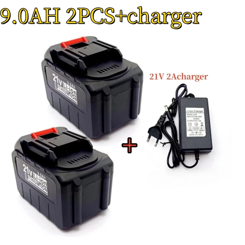 21V 9AH 6AH 3AH Electric drill, screwdriver, durable lithium battery,for Makita 21V series electric tool high voltage water gun