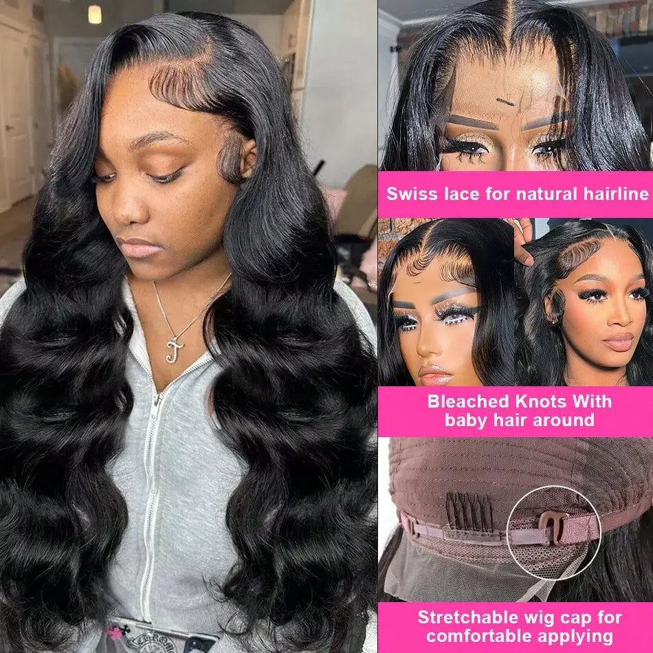 250 Density Body Wave Lace Front Wigs Human Hair Transparent Lace Frontal Wigs For Women 13x6 13x4 Human Hair Wigs