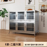 Stainless steel dog cage bold multi-layer pet display cage small dog outdoor display cabinet pet store foster cage