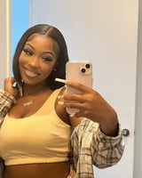 Bone Straight Short Bob Wigs Human Hair HD 13x6 13x4 Lace Frontal Wigs
