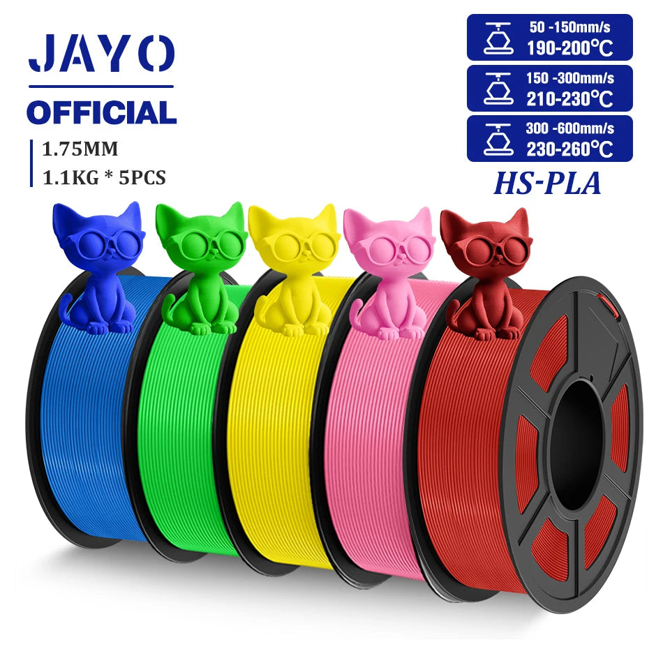 JAYO High Speed PLA Filament 5.5KG PLA 3D Filament For FDM 3D Printer Neatly Wound PLA 3D Printing Materials 100% No Bubble