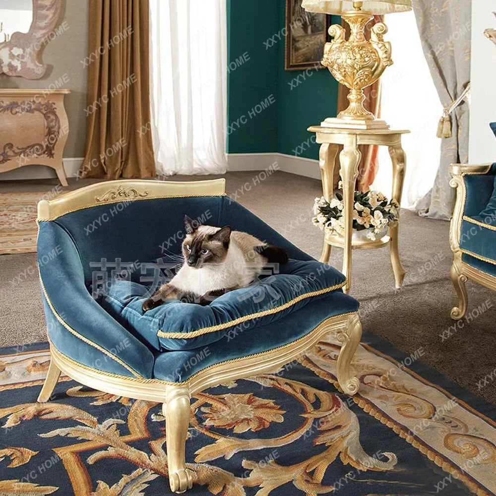 AAStyle Solid Wood Indoor Cat Recliner Cat Sofa Household Cat Sofa Bed Dog Sofa Dog Bed Dog Recliner