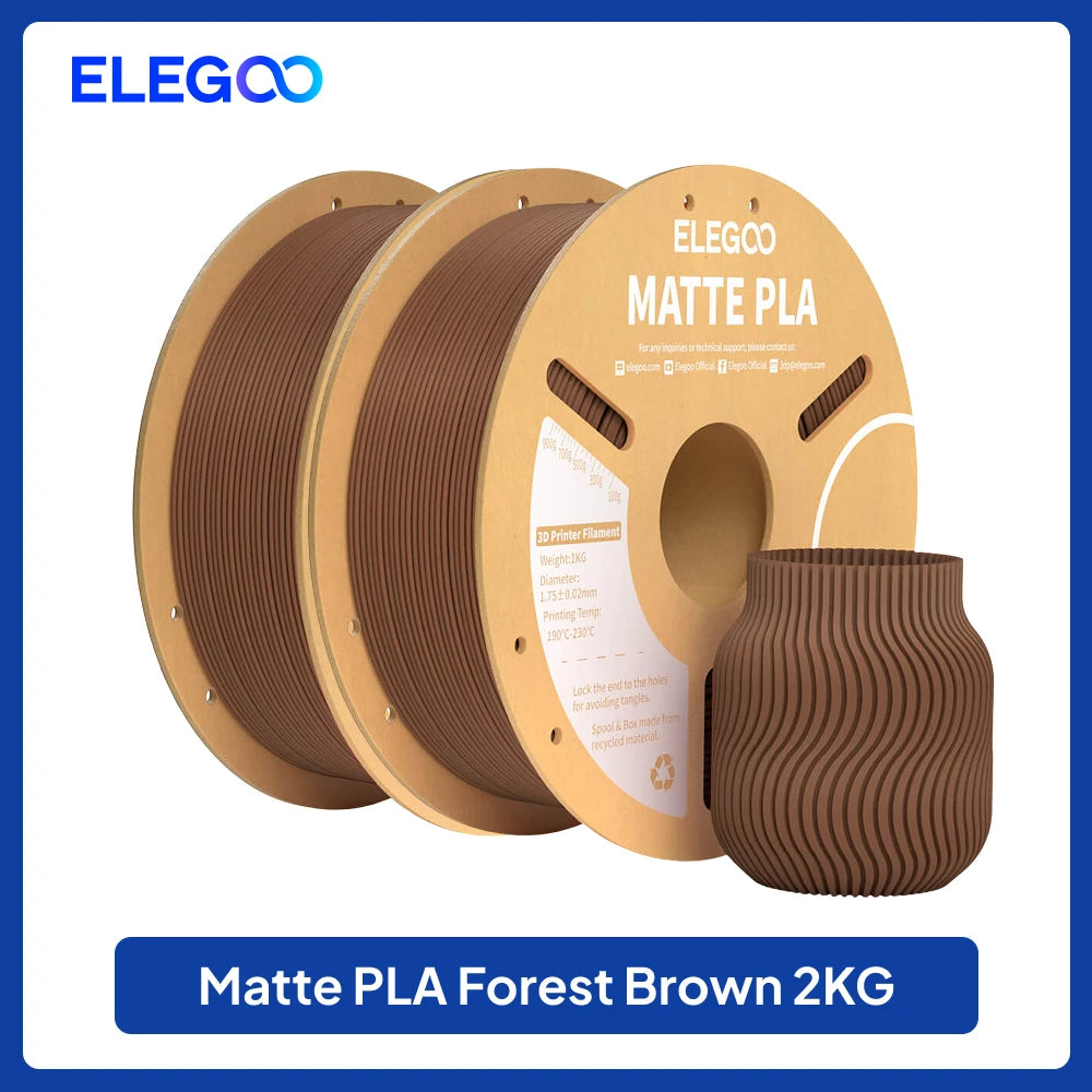 ELEGOO Multiple-Color Matte PLA Filament 1.75mm 2KG/4KG/5KG/10KG For EU US