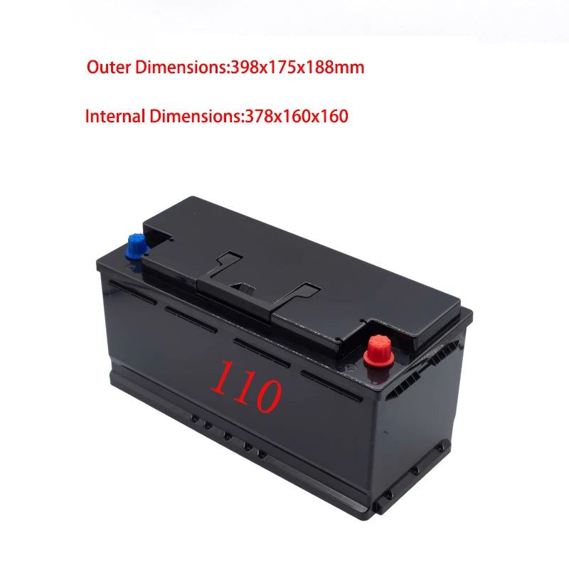 12V 24V Car Starter Battery Storage Boxes Waterproof Plastic Case 3S Li-ion 4S Lifepo4 Battery Case Copper Poles High Current