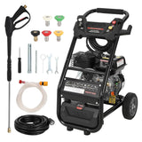 Gas Pressure Washer 3600PSI, 2.6GPM Gas Power Washer, High Pressure Wash Machine with Spray Gun,Hose&5 Quick Nozzle for Cleaning