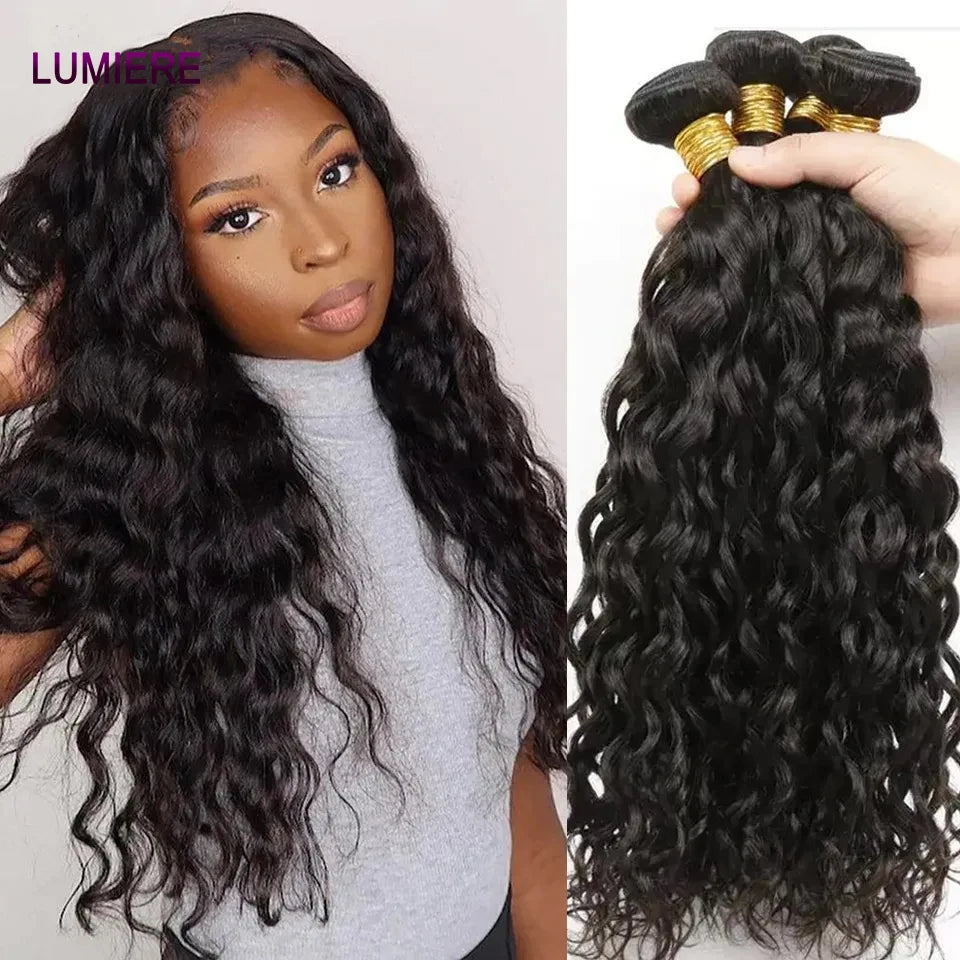 Indian Natural Wave Hair 1/3/4 Bundles Deal Real Virgin Raw Human Hair Weave Extension Double Wefts Can Be Colored Dyed 8-40Inch