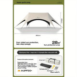 Outdoor camping blackout hexagonal canopy tent instant pop-up sunshade with table and chairs easy to set up for lazy campers
